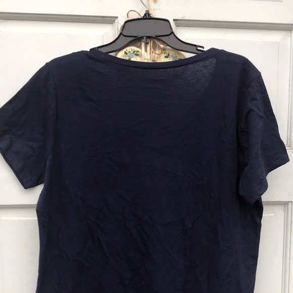 NWT Motherhood Maternity Hello Sweetheart Blue Pocket Short Sleeves Tee 1X - Picture 2 of 8